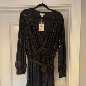 Lauren Conrad black sequin dress size 1x